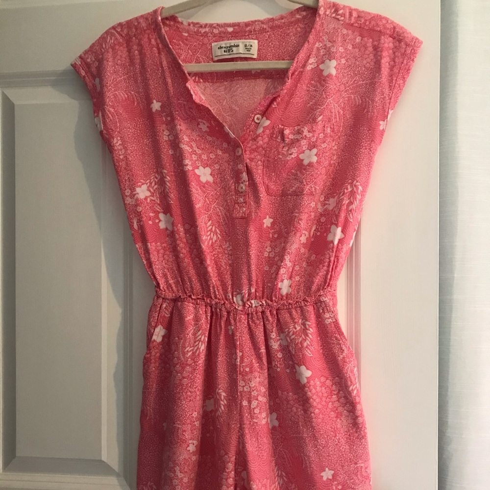 Abercrombie Kids Girls Button-Up Romper